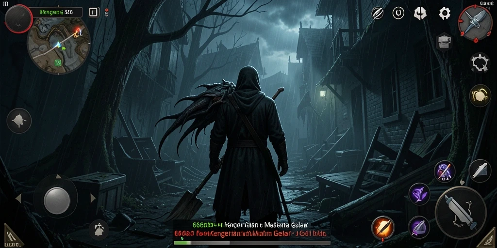 Tangkapan layar <strong>666J</strong> menunjukkan gameplay yang mencekam dan menakutkan.