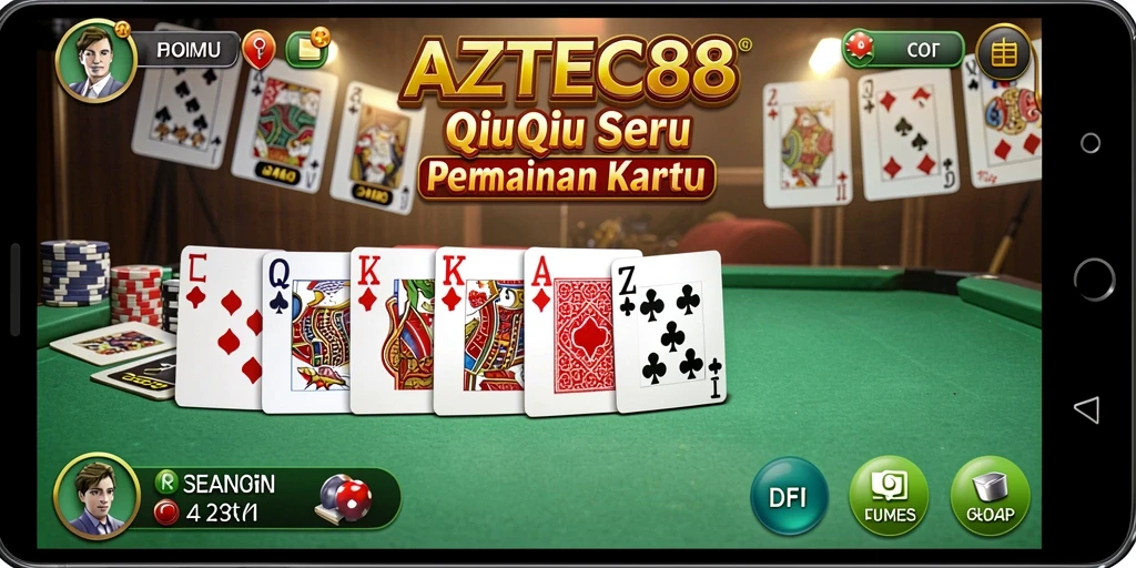 Tampilan gameplay QiuQiu yang seru dan interaktif.