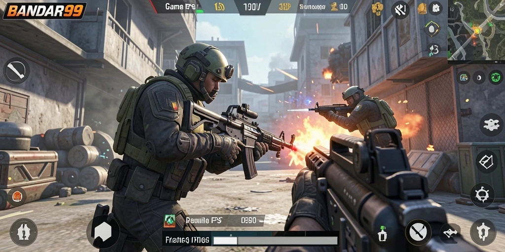 Gameplay menegangkan dalam BANDAR99 dengan aksi tembak-menembak yang seru.