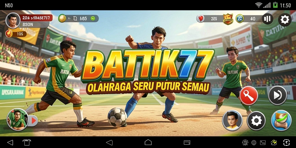 Tampilan gameplay seru dari BATIK77 saat bertanding.