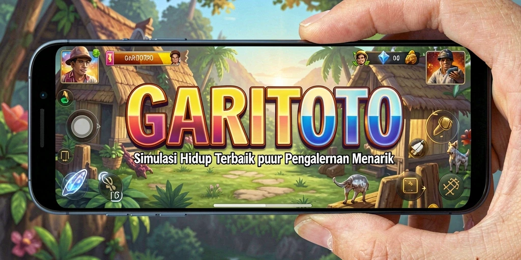 Tangkapan layar gameplay GARITOTO yang menampilkan momen interaksi karakter.