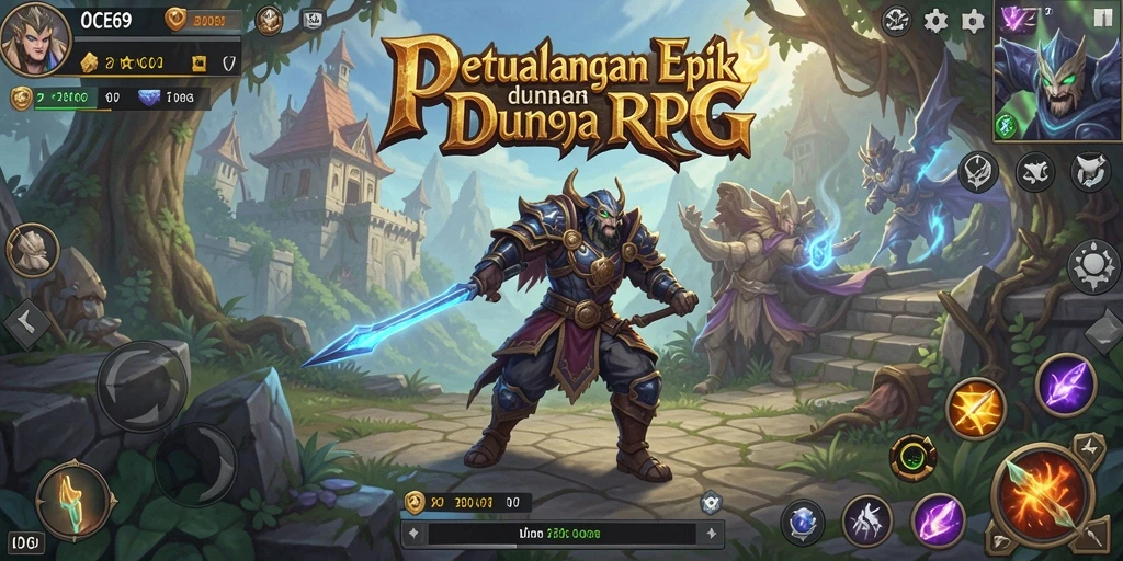Tampilan gameplay OCE69 yang menakjubkan dan penuh aksi RPG.