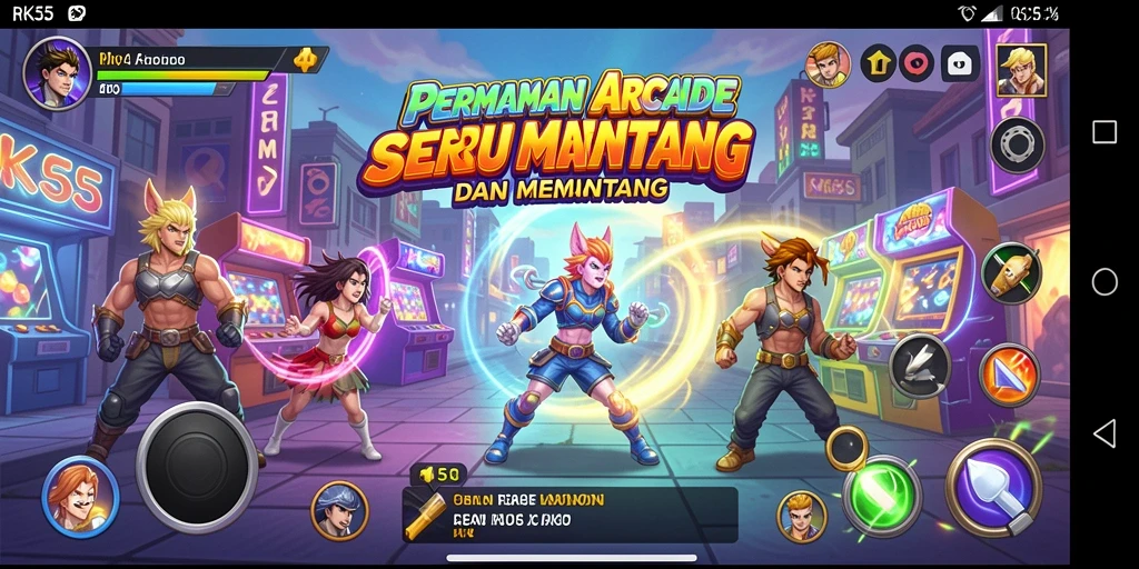Screenshot gameplay RK55 yang penuh aksi dan tantangan.