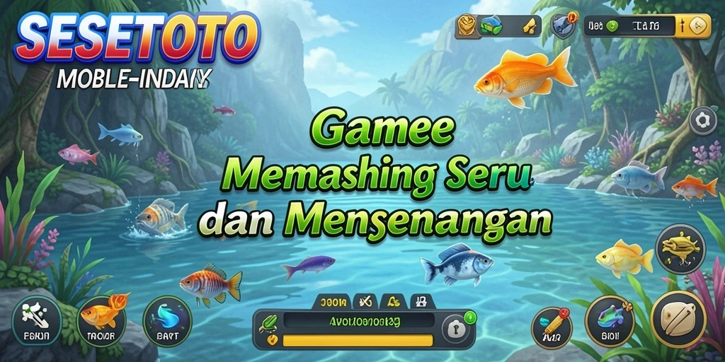 Gambaran gameplay memancing yang seru dalam SESETOTO.