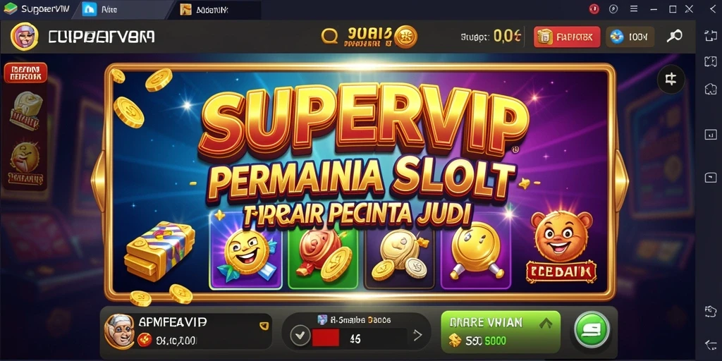 Tampilan screenshot utama SUPERVIP menampilkan gameplay menarik dari permainan Slot.